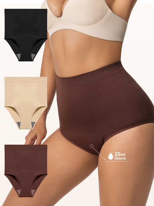Culotte gainante anti-fuites avec effet ventre plat